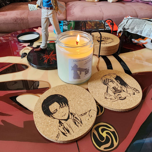 Anime Circle Coasters (Cork)