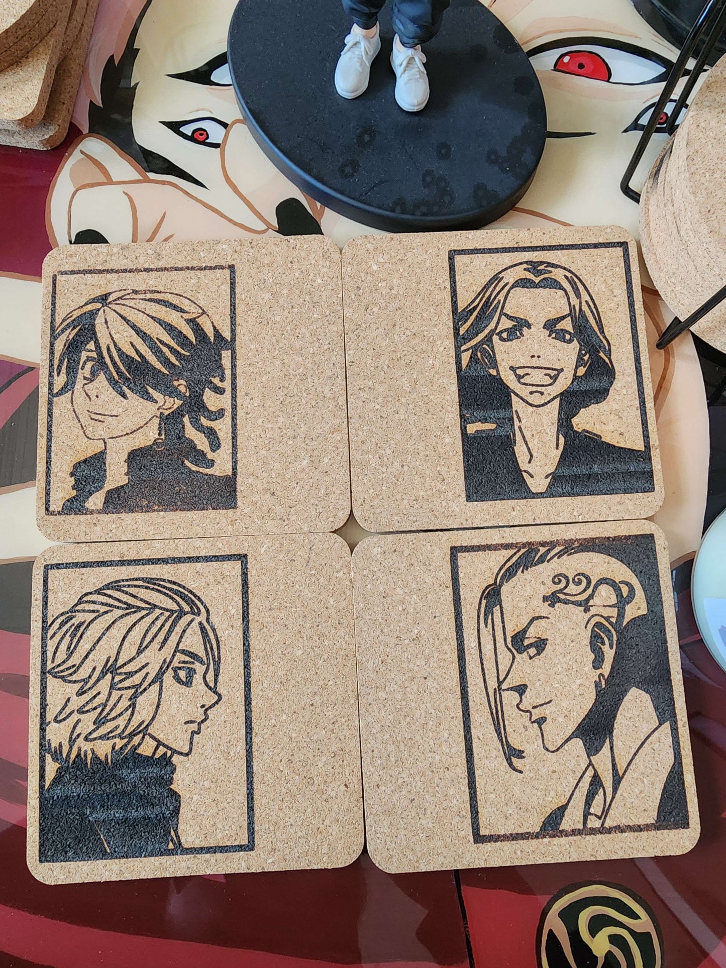 Anime Square Coasters (Cork)