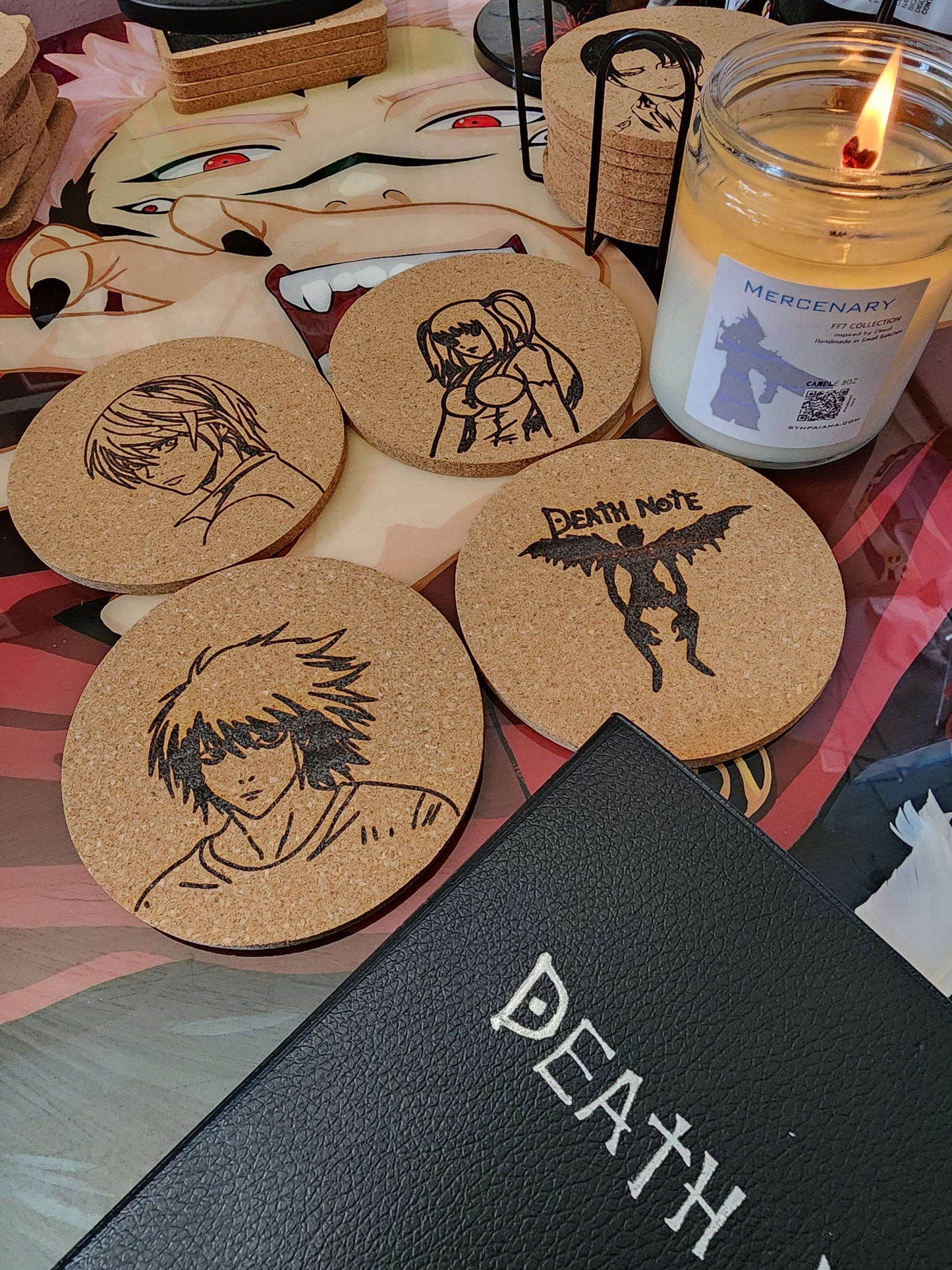 Anime Circle Coasters (Cork)